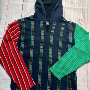 Rebel Star Men Small Long Sleeve Hooded Shirt